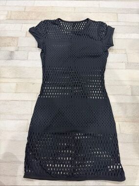 ALO Yoga Black Mesh Haute summer dress